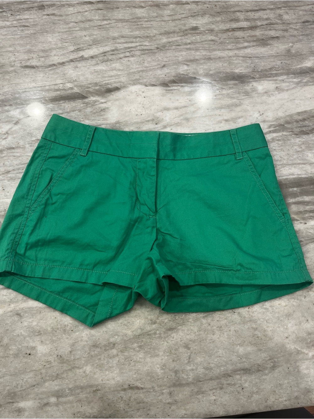J.Crew Broken-In 100% Cotton Green Shorts | Size 0